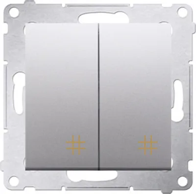 Obrázek produktu pro Kontakt-Simon DW7/2.01/43, Plast, Stříbrná, IP20, 250 V, 10 A, 75 mm