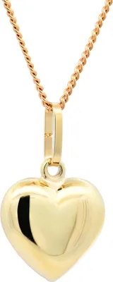 Produktbild von Gold Anhänger Herz mit Goldkette massiv 585 - 14 Karat Gold 40 cm
