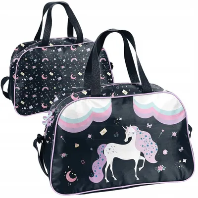 Produktbild von Paso Sporttasche Einhorn für Kinder, Mädchen, Schul- und Schwimmbadtasche