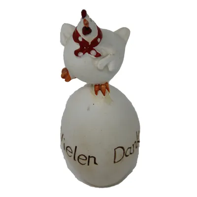 Image de Poulet debout sur l'œuf Figurine de décoration avec le slogan Merci beaucoup