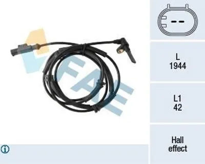 Produktbild von FAE ABS Sensor Raddrehzahl Vorne Links für ALFA ROMEO 147 (937) 78432