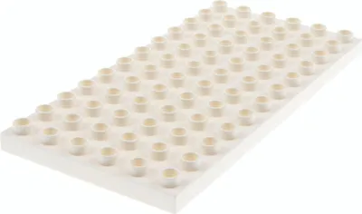 Produktbild von 1x Lego Duplo Bau Platte 6x12 weiß Basic Grundplatte 10826 6100460 18921 4196