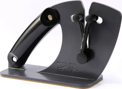 Produktbild von Messerschärfer, Durchziehschärfer, für alle Arten von Messern und Scheren mit gerader Kante, aus Karbid, einstellbarer Schärfwinkel, ergonomisch, robust, rutschfest