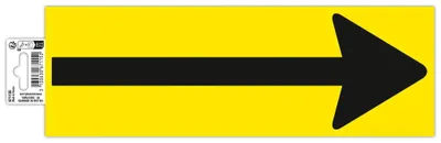 Produktbild von Exacompta Bodenmarkierung selbstklebend PVC Pfeil gelb-schwarz 30x10cm 67115E