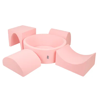 Produktbild von KiddyMoon Spielplatz Aus Schaumstoff Mit 300 Bälle 7cm Hindernisläufen Version 1 Rund Bällebad Mit Bunten Bällen Für Babys Und Kinder