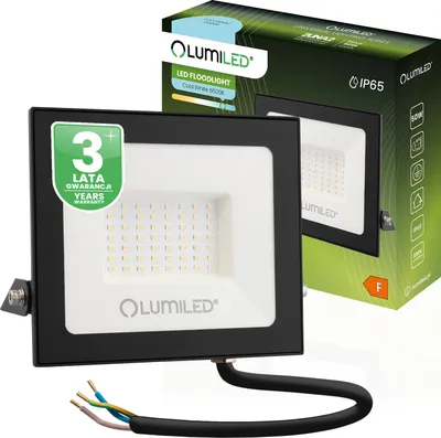 Obrázok produktu pre LUMILED LED reflektor 50W super jasný vonkajší reflektor 4500Lm LED reflektor reflektor pre vonkajšie IP65 vodotesný 6500K studená biela reflektor reflektory čierne reflektory