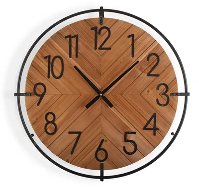 Productafbeelding van Wandklok van hout en metaal, 60 cm