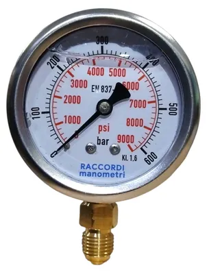 Obrázok produktu pre Manometer s radiálnym displejom, typ MG1-63, tlakový rozsah 600 bar, závit 1/4"