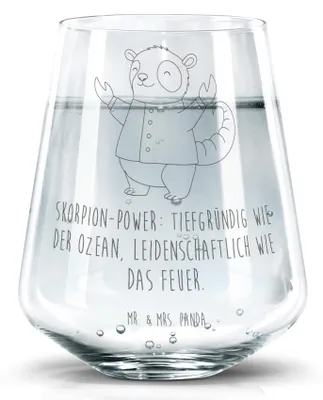 Produktbild von Mr. & Mrs. Panda Glas Skorpion Astrologie - Transparent - Geschenk, Geburtstagsgeschenk, Dekoglas, Tumbler, Sternzeichen, Trinkglas, Becherglas, Wasserglas