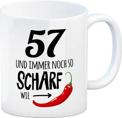 Produktbild von 57 und immer noch so scharf wie Chili Tasse Kaffeetasse