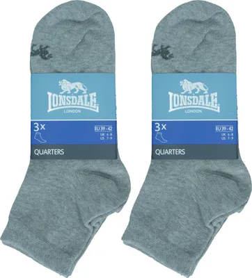 Immagine prodotto di Lonsdale 6 paia di calzini a quarti di dollaro in cotone melange grigio35-38