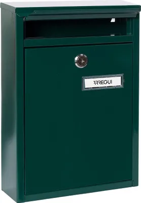 Immagine prodotto di Arregui E-5753, Cassetta per le lettere a muro, acciaio, verde, chiave, 18,2 cm, 220 mm