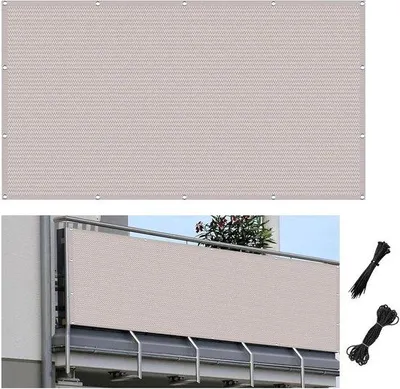 Produktbild von Balkonabdeckung - Sichtschutz - 95% UV-Schutz - 70 x 80 cm - Weiß