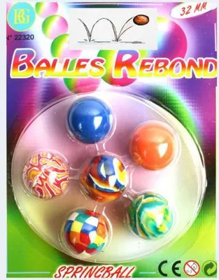 Produktbild von 6 bunte Flummis im Set - ca. 30 mm
