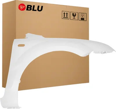 Zdjęcie produktu dla BLU Błotnik pasujący do Ford Focus MK2 II 7VTA Prawy Biały Frozen White | 2004-2008 | Przedni Przód | Lakierowany | Gotowy do montażu  | Stal