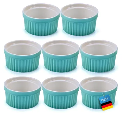 Obrázok produktu pre Dezertné misky a formy na crème brûlée - tyrkysová