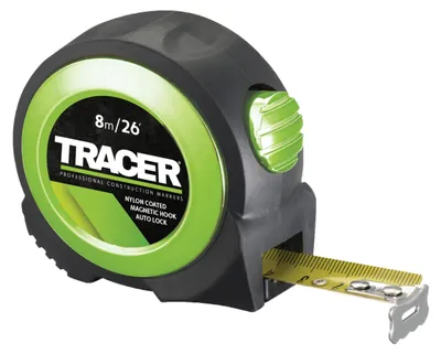 Immagine prodotto di TRACER 8m: Nastro metrico automatico con blocco (nastro in nylon con gancio magnetico)