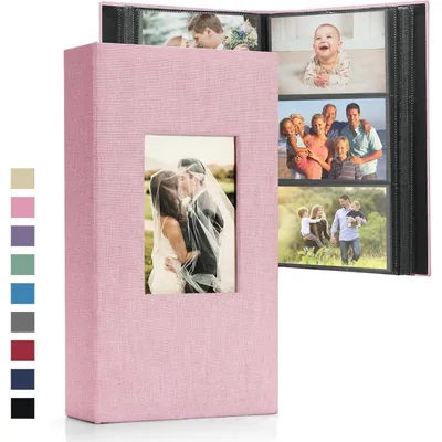 Produktbild von Einsteckalbum für 408 Fotos 10x15 cm Leinenbindung personalisierbar Rosa