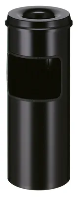 Produktbild von Ascher-Papierkorb mit Löscher 30 Liter schwarz (31010424)