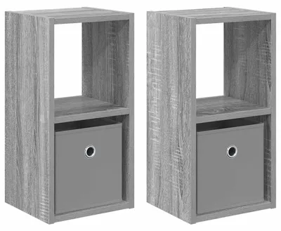 Imagen del producto de Mesita de Noche 2 uds. Sonoma gris 25,5 x 22 x 49,5 cm