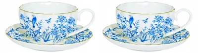 Produktbild von Domdekoracji Espresso Tassen Set 100 ml Blumen