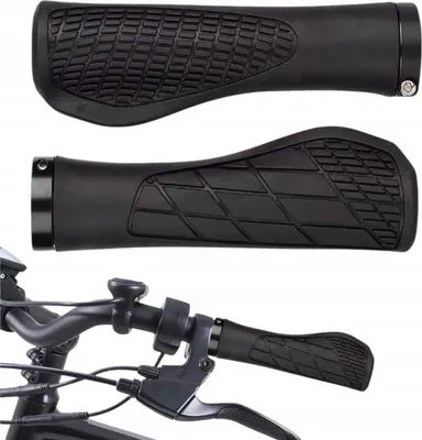 Produktbild von Gearox | Fahrradgriffe - Ergonomisch - Schwarz - Antirutsch - Komfortabel und langlebig - 2 Stück