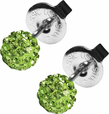 Produktbild von Studex Sensitive Chirurgenstahl Ohrstecker Feuerball Kristall grün 4,5 mm