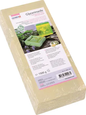 Produktbild von GLOREX Glycerin Seife Olivenöl Transparent Öko Gießseife 500g umweltfreundlich 1.500 g