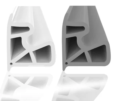 Stahl-Türdichtung grau 10 m, 15,5x13 mm, Zugluftschutz