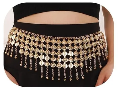 Imagen del producto de Cadena para el abdomen para mujer, con cinturón multicapa de kwastri para danza del vientre