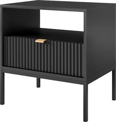 Obrázek produktu pro Nábytek24 Noční stolek Nova S54 Noční stolek se zásuvkou černý, 54x56x39
