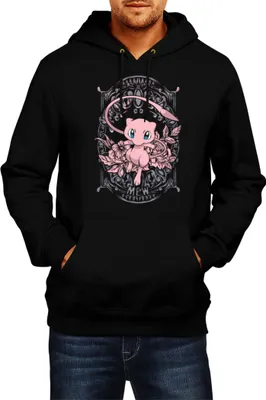 Produktbild von Herren Kapuzenpullover Japan Anime Manga Pokemon Mew, Man S / Schwarz