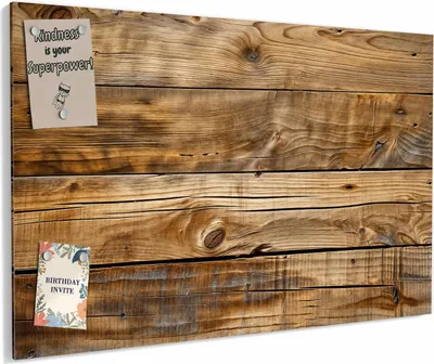Produktbild von Magnettafel 60x40cm magnetisch & beschreibbar Metall-Board - Holzdielenmaserung