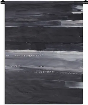 Produktbild von MuchoWow® Wandteppich Wandbehang Farbe - Abstrakt - Schwarz 90x120 cm Tapisserie Dekoration Wandtuch - Wanddeko