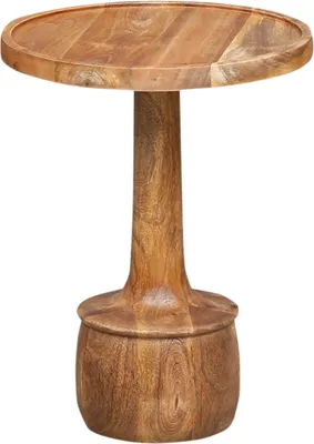 Zdjęcie produktu dla Stolik Accursia - okrągły, 35 cm Ø, 45 cm wysokości, drewno mango