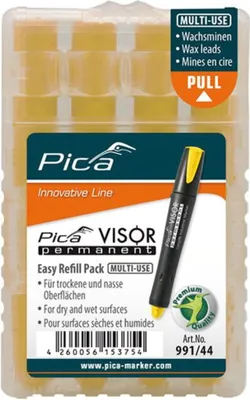 Produktbild von Pica VISOR permanent Ersatzminen -Sets, gelb