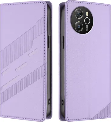 Produktbild von Hülle für Blackview Shark 8, Kunstleder Brieftaschen Handyhülle mit Kartenfach und Standfunktion Violett