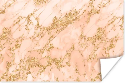 Produktbild von MuchoWow® Poster Marmor - Roségold - Glitter 180x120 cm - Fotoplakat