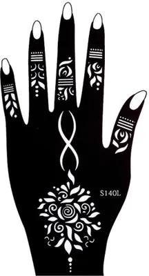 Produktbild von Henna Tattoo Schablone für die Linke Hand