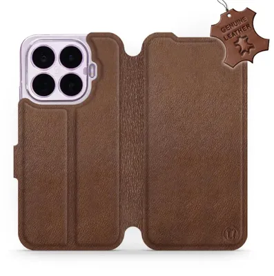 Produktbild von Echtleder Handyhülle für Xiaomi 17T, Mobiwear Leather, Braun