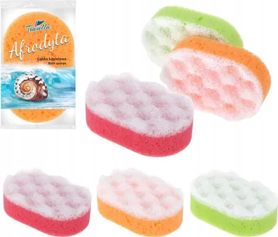 Zdjęcie produktu dla Gąbka kąpielowa afrodyta ravi mix kolorów