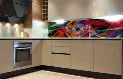 Produktbild von Küchenrückwand Folie selbstklebend ELEGANTE LINIEN 180 x 60 cm - Klebefolie - Dekofolie - Spritzschutz für Küche -