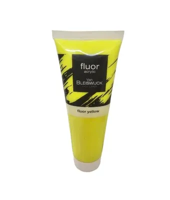 Produktbild von Van Bleiswijck Fluor Acrylfarbe Gelb 250 ml Malfarbe Künstlerfarbe