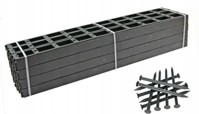 Produktbild von Rasenkante 45mm Mähkant Beeteinfassung Pflasterkante Beetumrandung Erdanker im Set