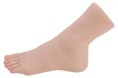 Silikon-Fußmodell mit Gelenken, links, für Nagelkunst & Fotografie