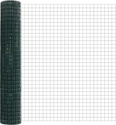 Produktbild von vidaXL Eurozaun mit Pfosten 10 x 1,6 m PVC-beschichteter Stahl Grün