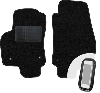 Produktbild von moto-MOLTICO Vorne Fußmatten Auto Velours Autoteppiche Schwarz Automatten Set 2-teilig passend für Opel Astra H 2004-2009
