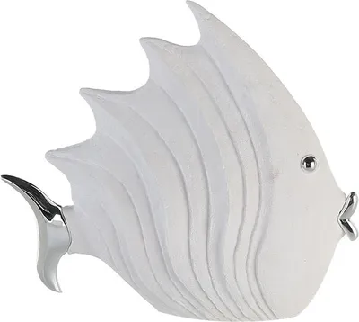 Obrázok produktu pre GILDE Dekoratívna figúrka ryby biela, strieborná V. 26 cm,59835