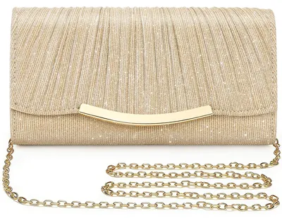 Immagine prodotto di Clutch da donna con decorazioni scintillanti a forma di UBaymax, argento, ideale per serate, borsa a mano