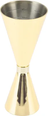 Zdjęcie produktu dla Jigger ze stali nierdzewnej od 30 mm do 60 mm Elegancki, elastyczny stożek do koktajli barmańskich, pozłacany